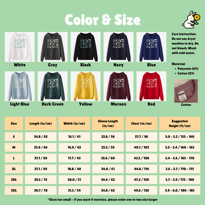 Sweatshirt Sizes