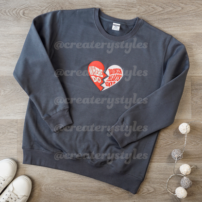 One Direction Where Do Broken Hearts Go Embroidered Crewneck Sweatshirt Hoodie, Mult Color