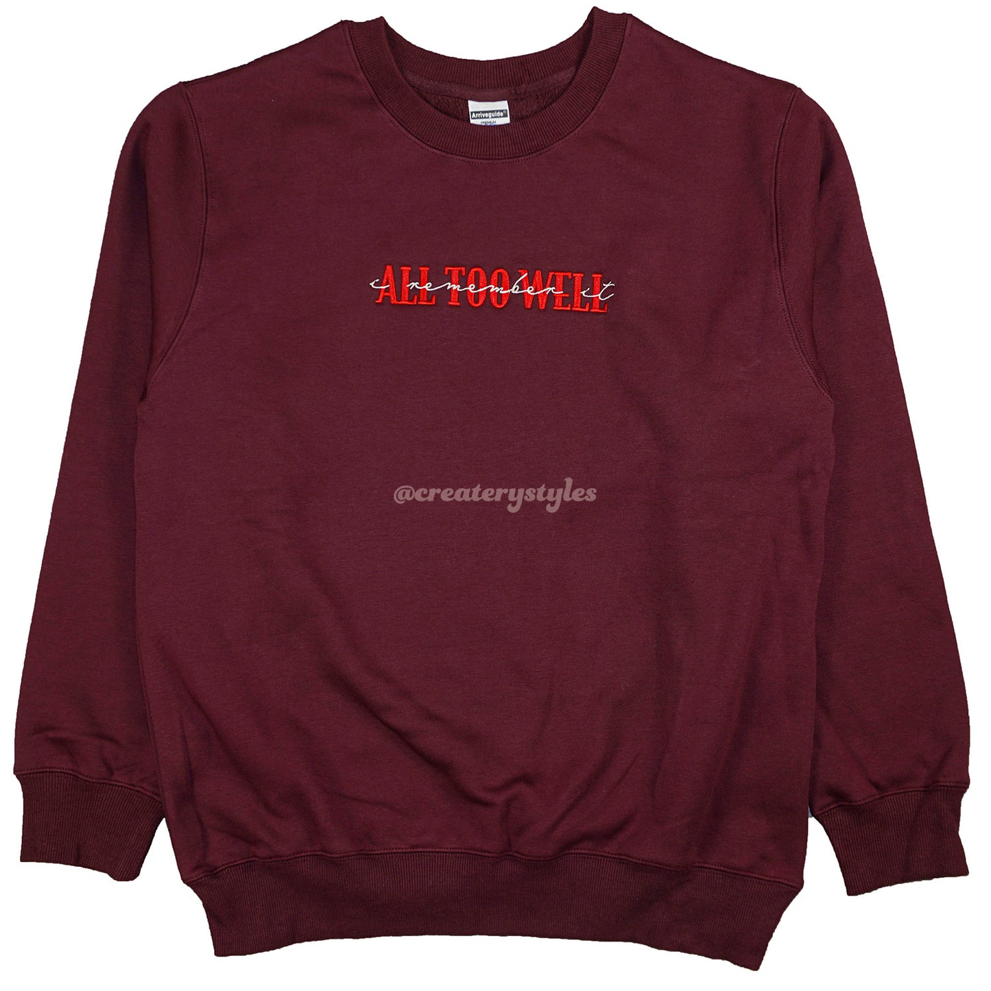 Taylor All Too Well Embroidered Sweatshirt & Hoodie, Mult Color