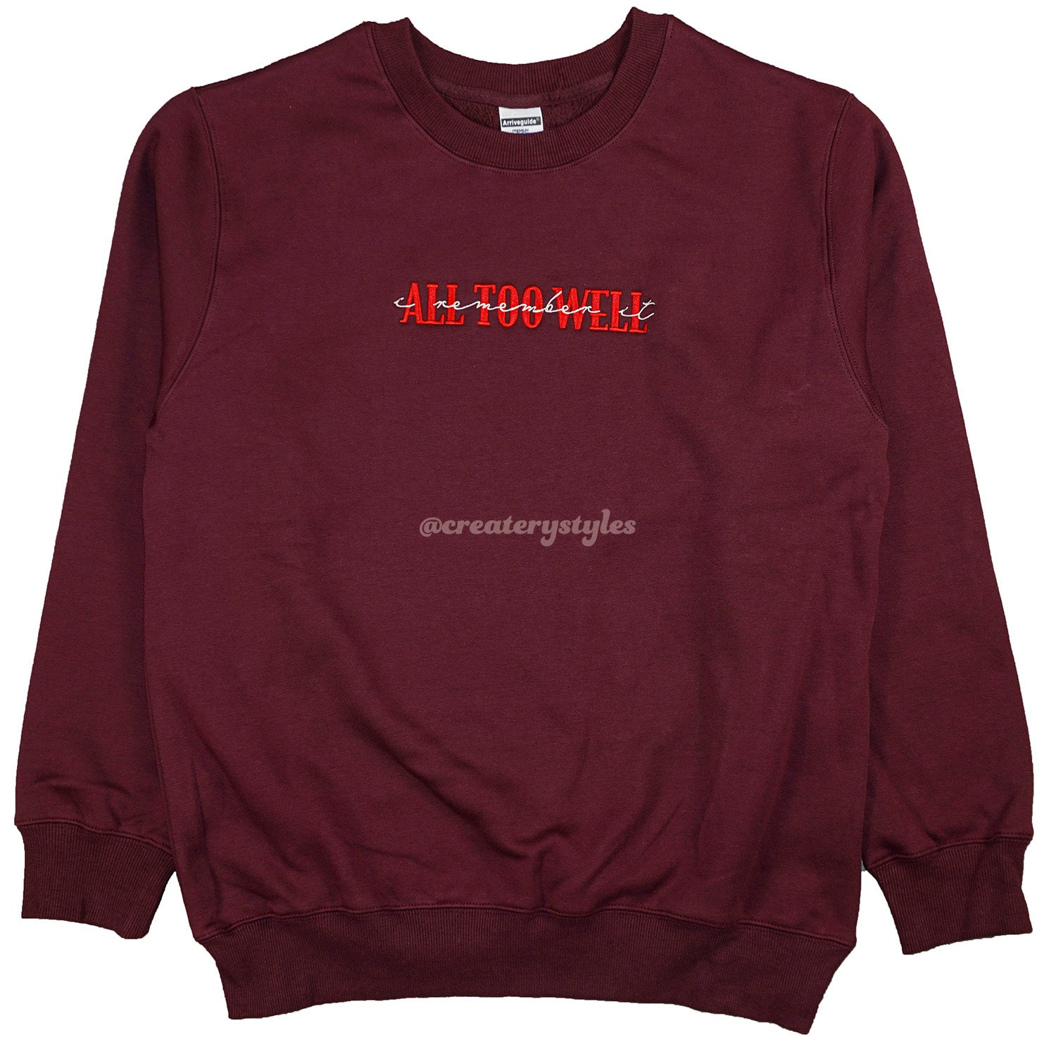 Taylor All Too Well Embroidered Sweatshirt & Hoodie, Mult Color