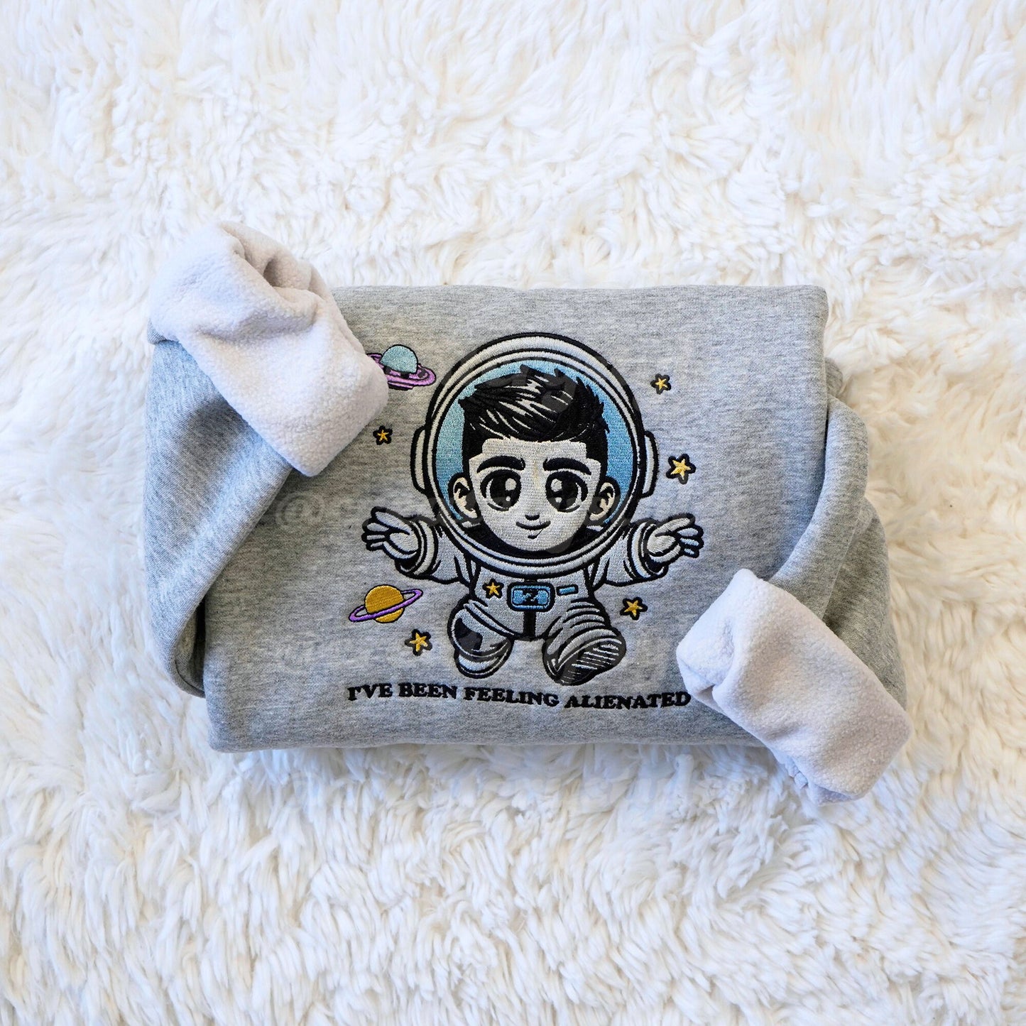 Zayn Malik Alienated Astronaut Embroidered Sweatshirt & Hoodie, Mult Color