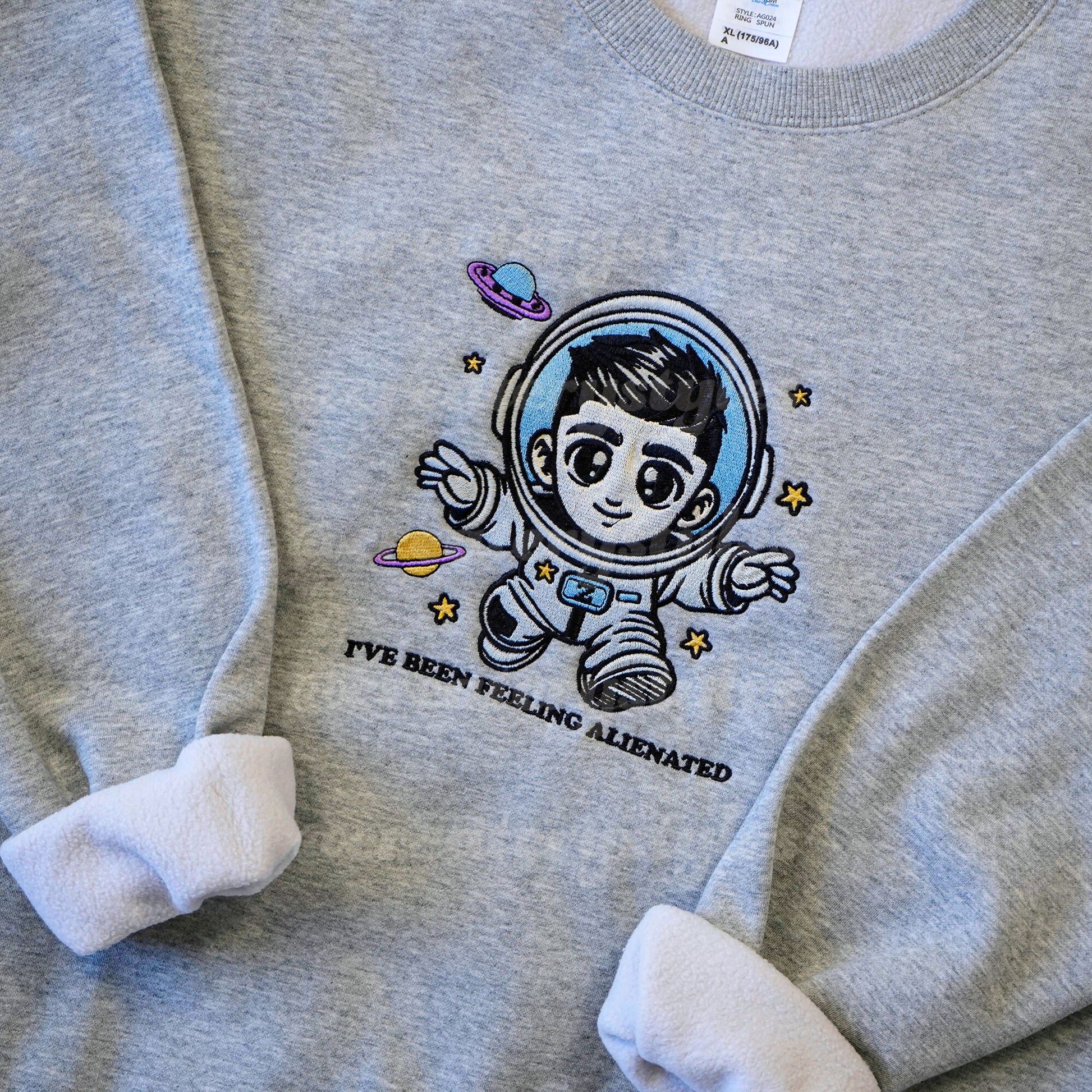 Zayn Malik Alienated Astronaut Embroidered Sweatshirt & Hoodie, Mult Color