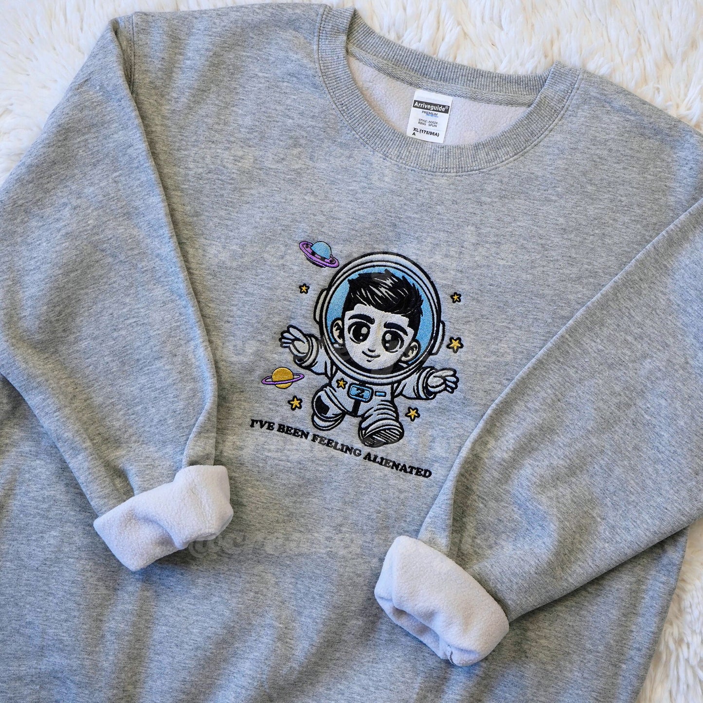 Zayn Malik Alienated Astronaut Embroidered Sweatshirt & Hoodie, Mult Color