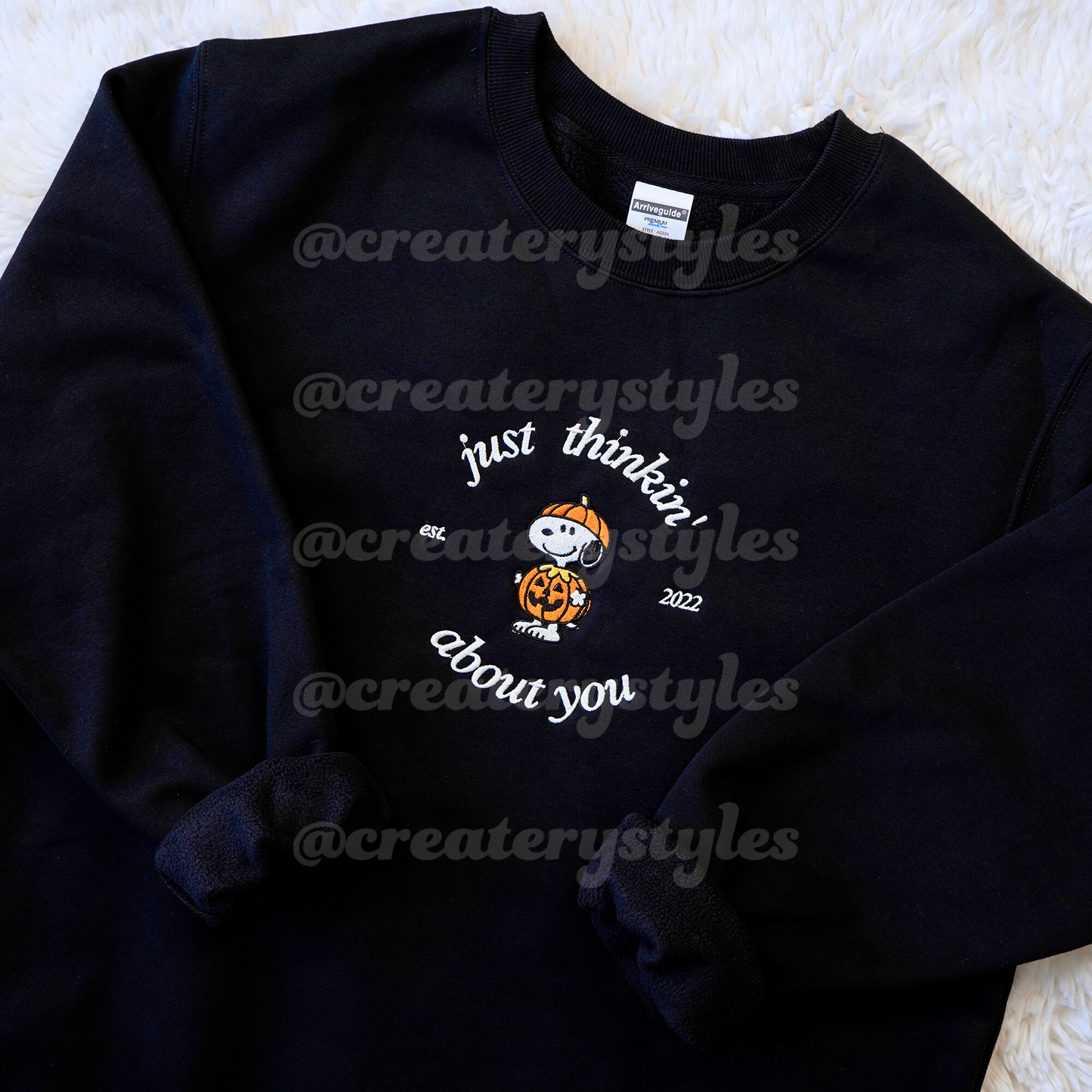 Spooky Snoopy Little Freak Thinkin' About You Snoopy Embroidered Sweatshirt & Hoodie, Mult Color