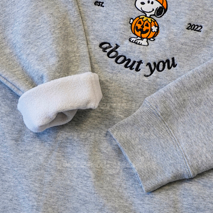 Spooky Snoopy Little Freak Thinkin' About You Snoopy Embroidered Sweatshirt & Hoodie, Mult Color