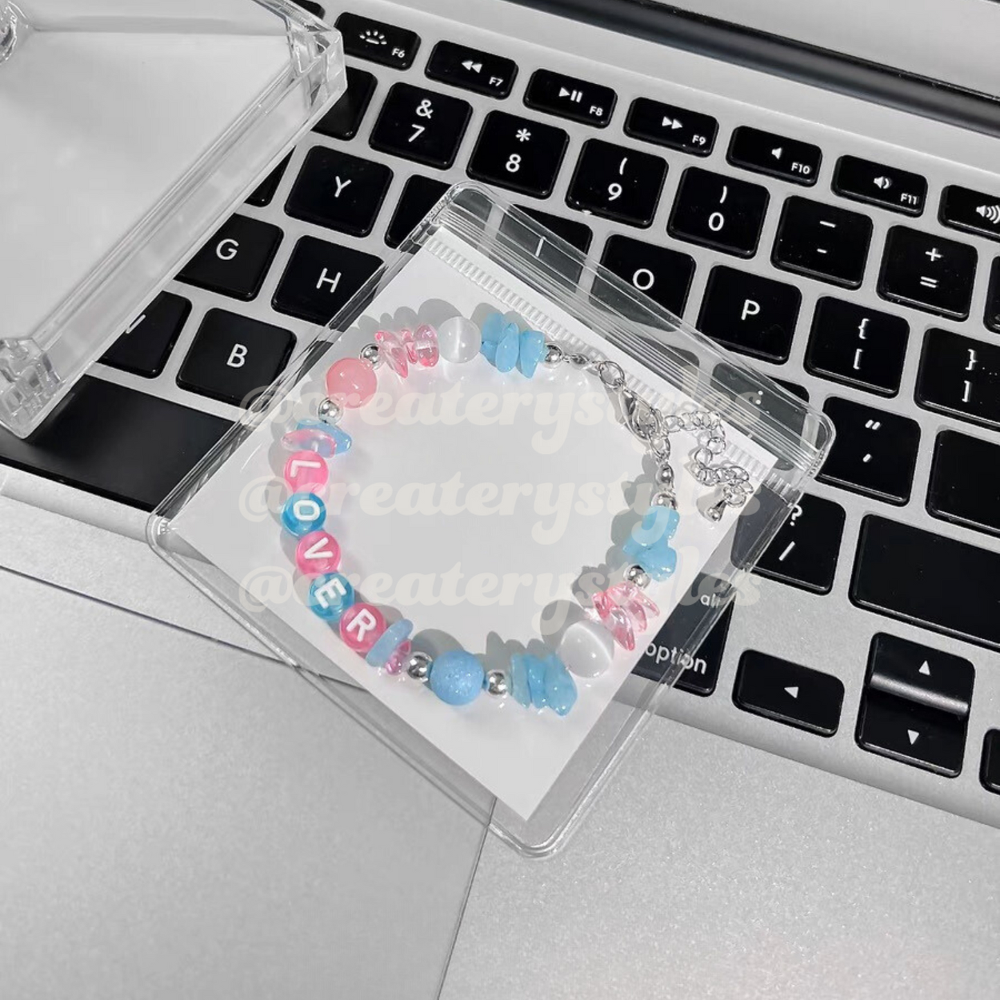 Taylor Swift Lover Inspired Crystal Beads Friendship Bracelet Lobster Claw Closure