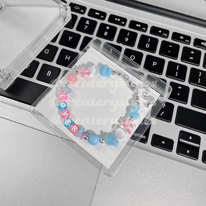 Taylor Swift Lover Inspired Crystal Beads Friendship Bracelet Lobster Claw Closure
